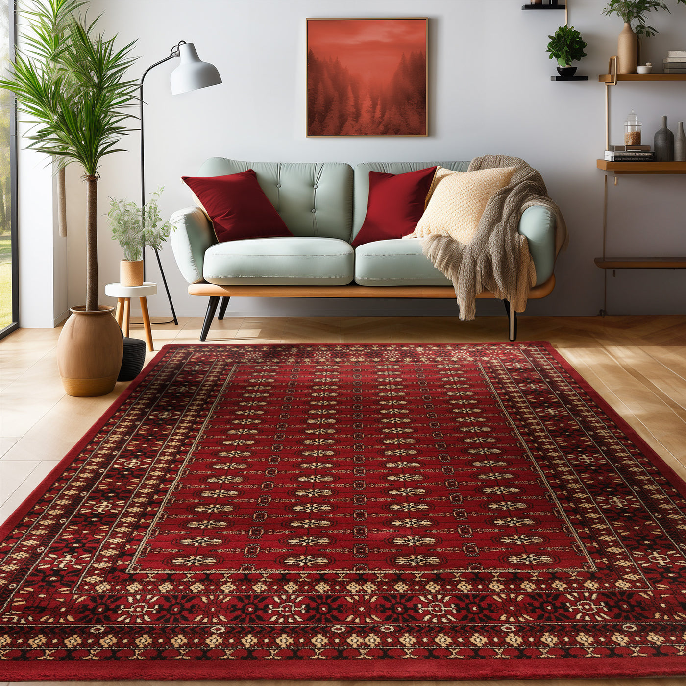 Orientteppich MARA Wohnzimmer Kurzflor Klassik Teppich Afghanisch