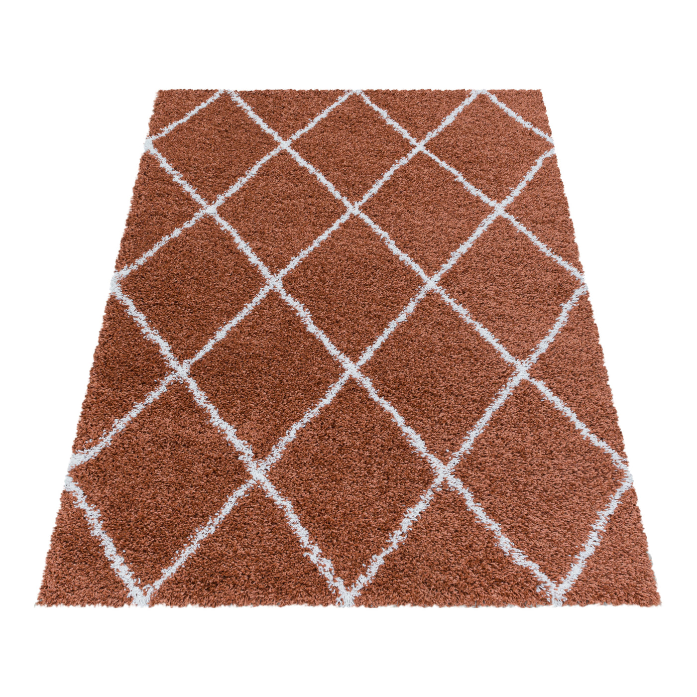 Raute Teppich ALVA Soft Design Wohnzimmer Hochflor Touch|SIMRUG.DE –