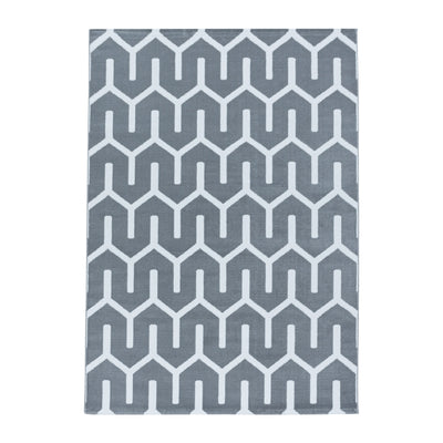 Kurzflor Teppich RICA Wohnzimmer Design Teppich Gitter Muster Soft Touch