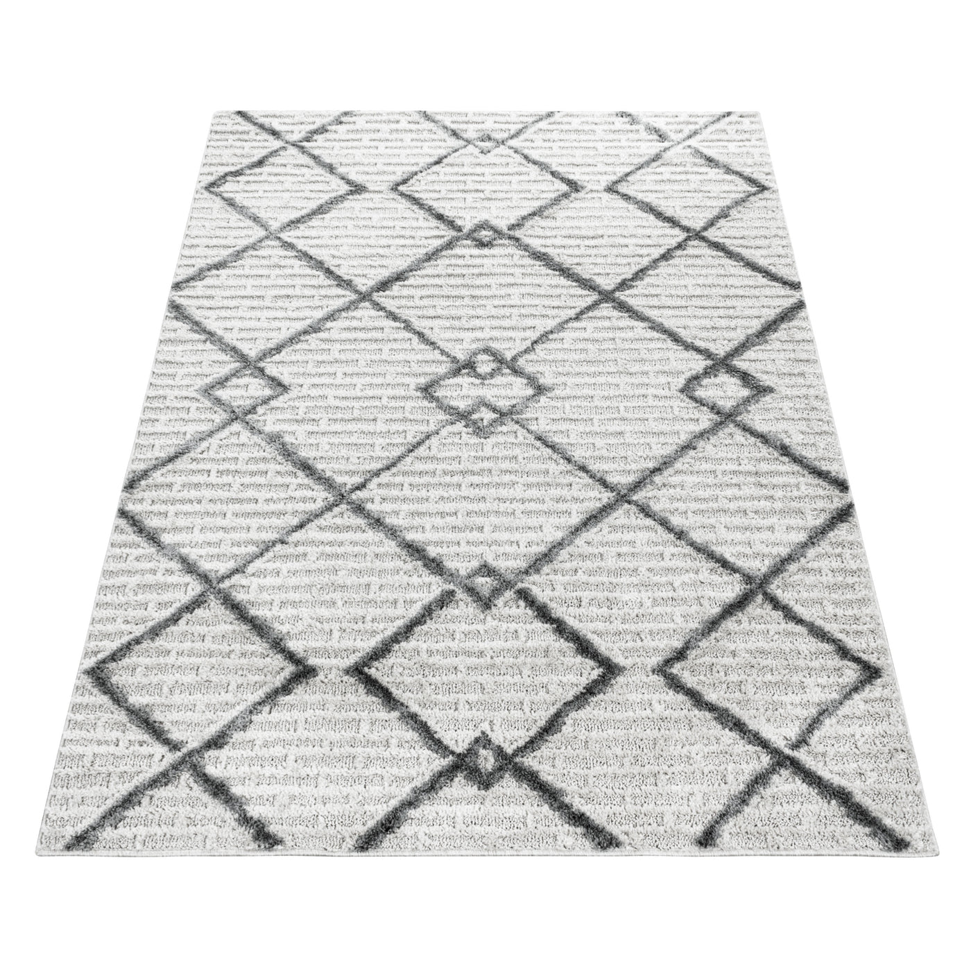 Kurzflor Teppich PIA Wohnzimmer Design Teppich Abstrakt Gitter