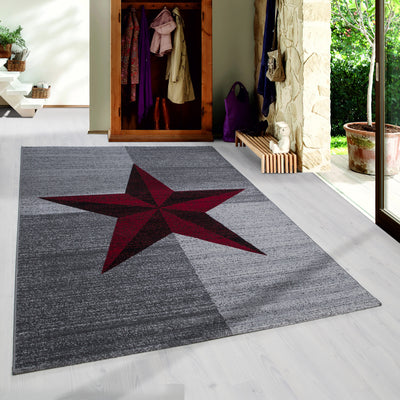 Kurzflor Teppich PULS Wohnzimmer Design Teppich Meliert Modern