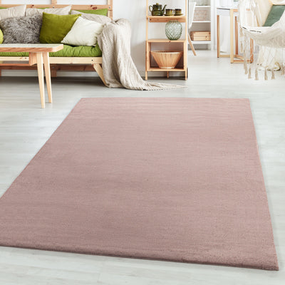 Kurzflor Teppich DAISY Wohnzimmer Einfarbig Soft Touch Baumwollrücken