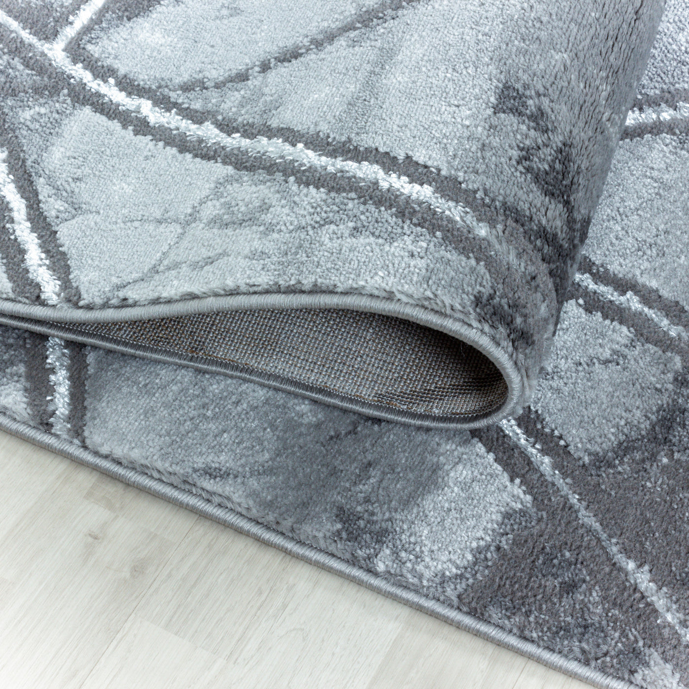 Kurzflor Teppich JUNA Wohnzimmer Marmoriert 3D-Effekt Abstrakt